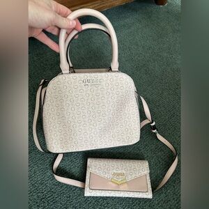 GUESS satchel and wallet